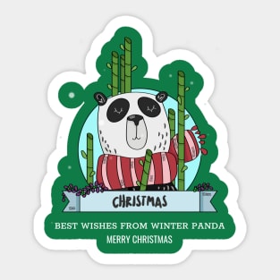 Christmas Panda Sticker